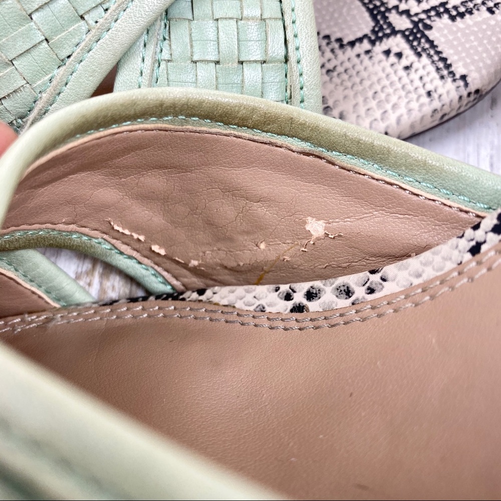 Banana Republic | Mint Green & Snake Print Sandal - Picture 7 of 8